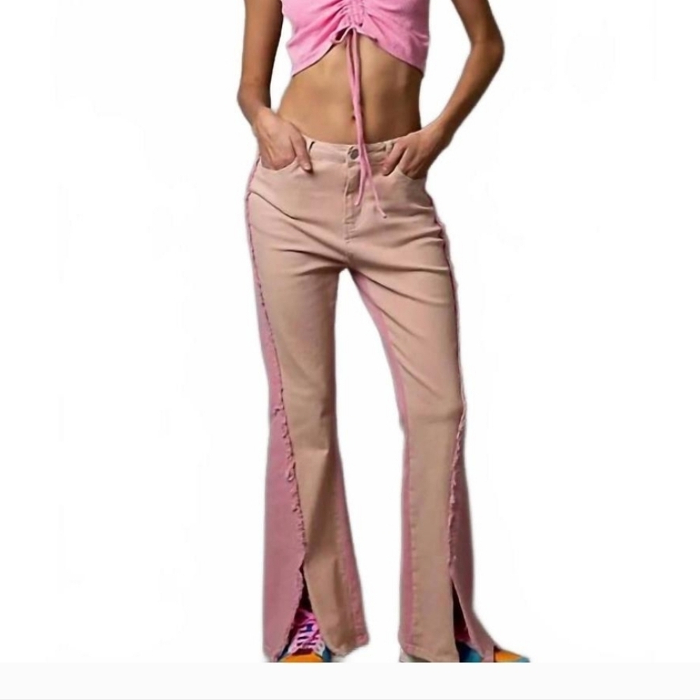 POL Add Some Flare Jean Pink Size Small - Picture 2 of 10